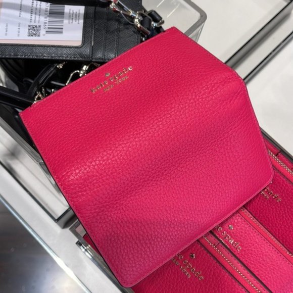 Kate Spade Leila Small Slim Bifold Wallet Bikini Pink Color - Picture 9 of 16